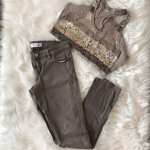Express Taupe Jeans - Sz 2